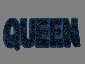 QUEEN CHENILLE IRON ON PATCH
