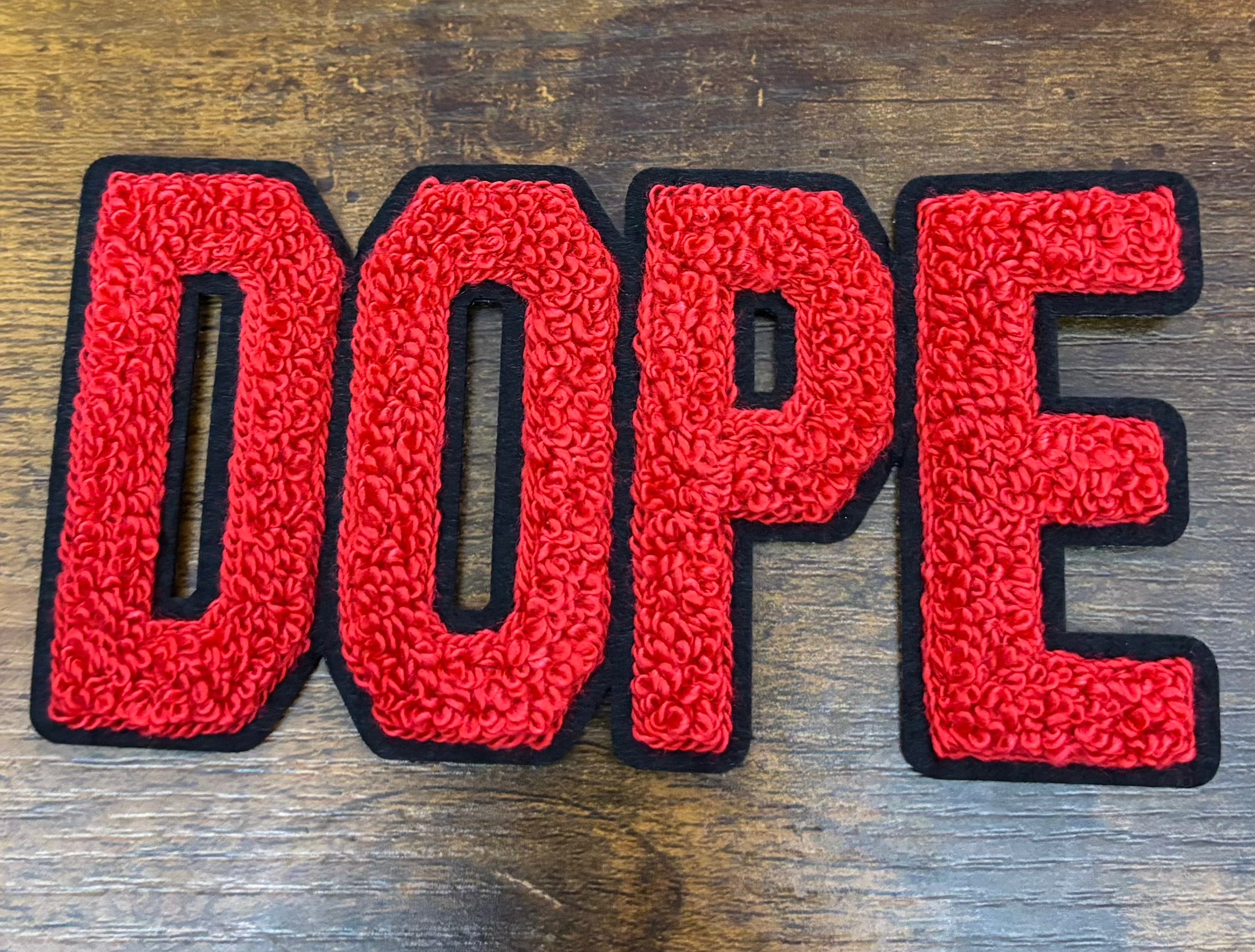 DOPE CHENILLE IRON ON PATCH