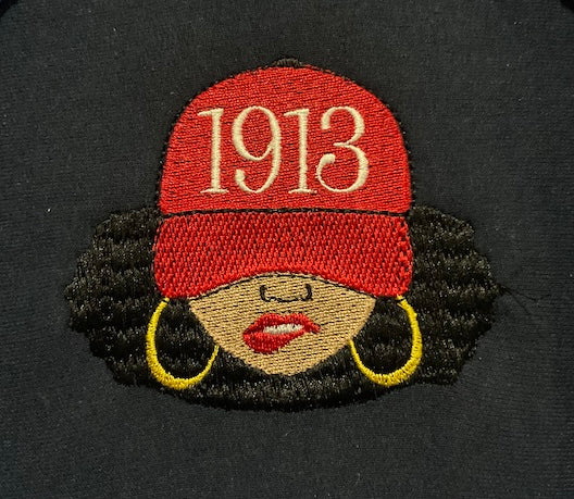 1913 HAT LADY PATCH