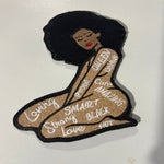 Load image into Gallery viewer, BLACK WOMEN AFFIRMATION EMBROIDERY PATCH
