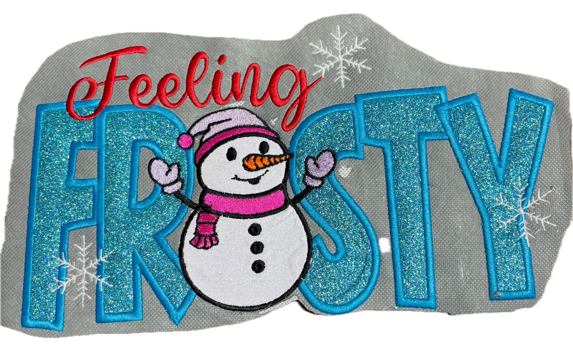 FEELING FROSTY SATIN APPLIQUE  EMBROIDERY DESIGN
