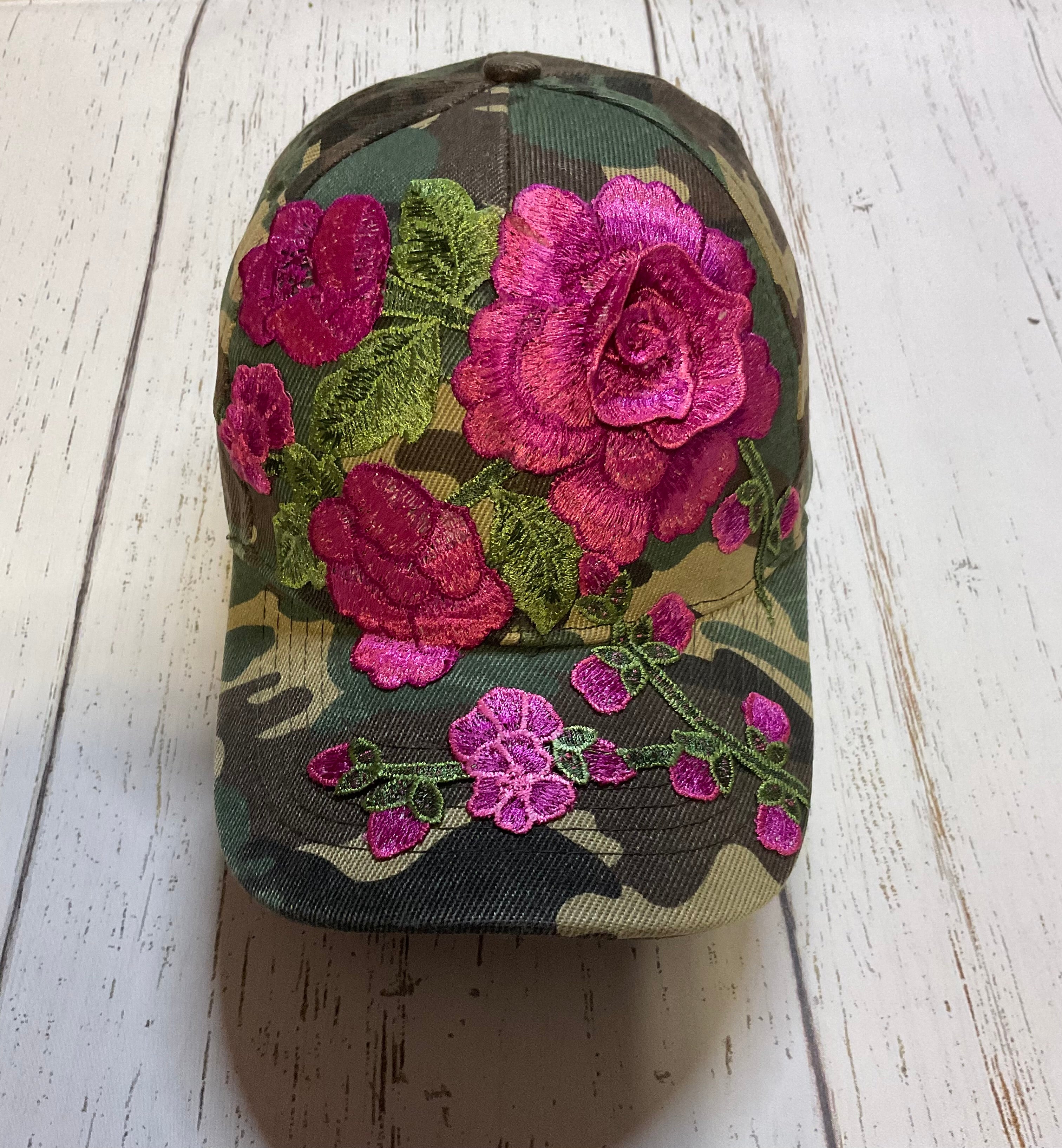 FLORAL CAMOUFLAGE HAT
