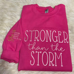 Load image into Gallery viewer, STRONGER THAN THE STORM EMBROIDERED SWEATSHIRT
