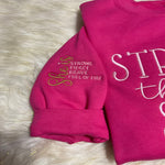 Load image into Gallery viewer, STRONGER THAN THE STORM EMBROIDERED SWEATSHIRT
