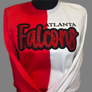 SPORTS TEAM TWO TONE EMBROIDERED SWEATSHIRT