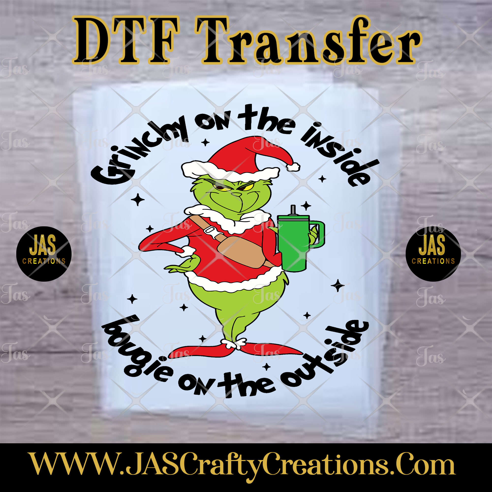 MEAN GREEN GUY ON THE INSIDE READY TO PRESS TRANSFER