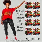 Load image into Gallery viewer, UPLOAD IMAGE OR PREMADE DTF GANG SHEET
