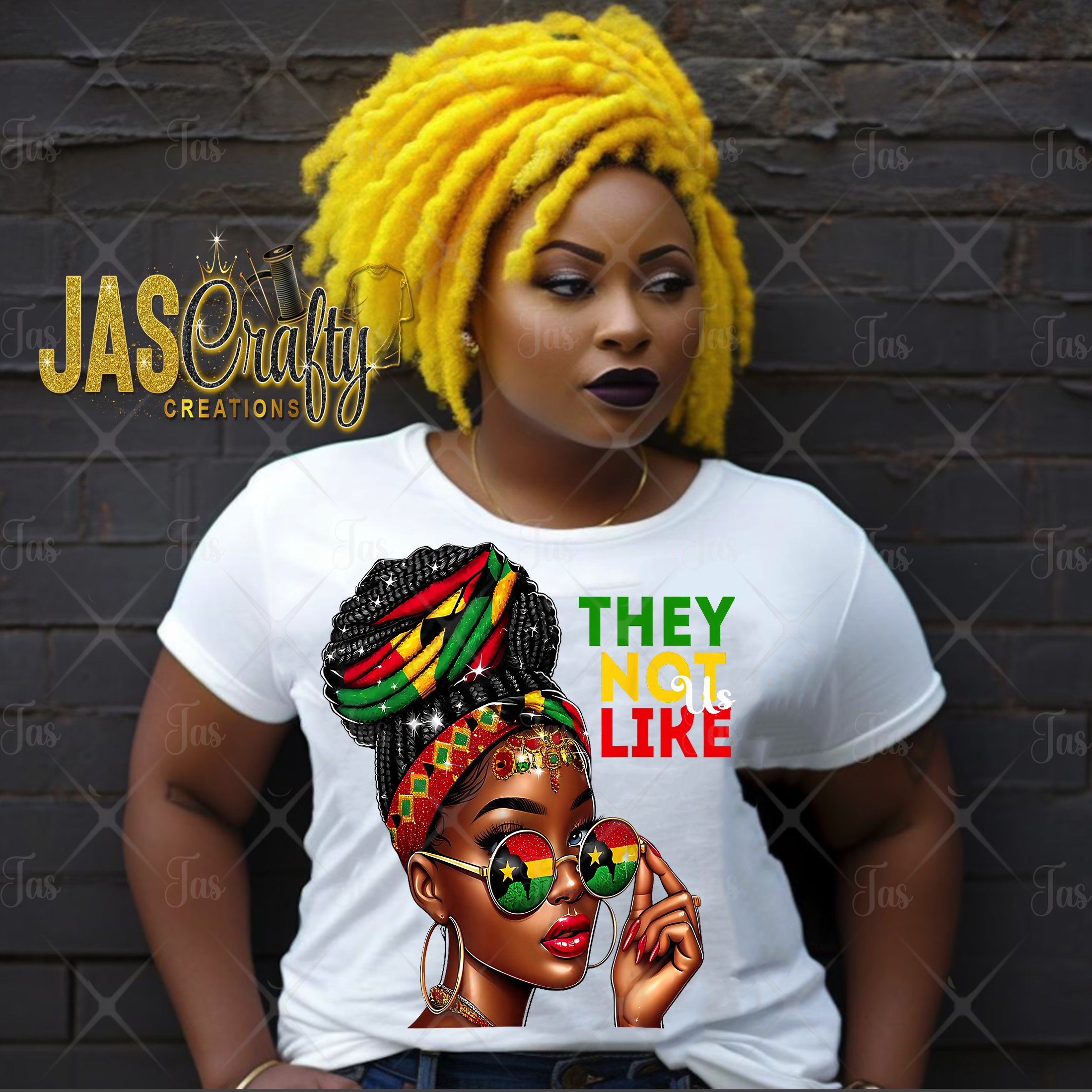 THEY NOT LIKE US JEWELS DREADS SHIRT