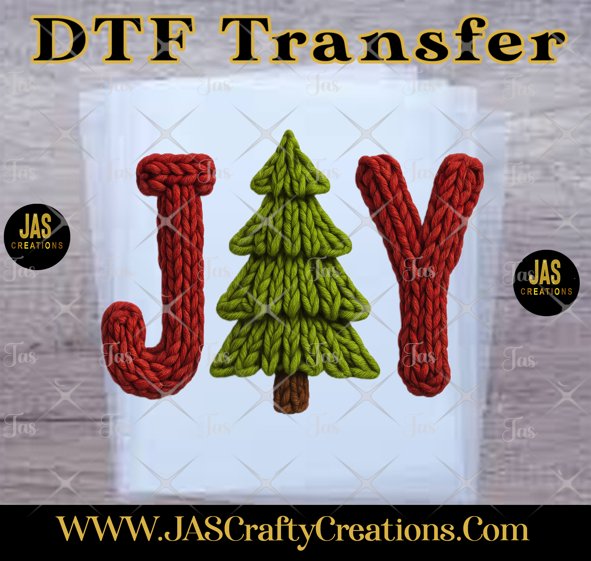 CHRISTMAS FAUX CROCHET  READY TO PRESS TRANSFERS