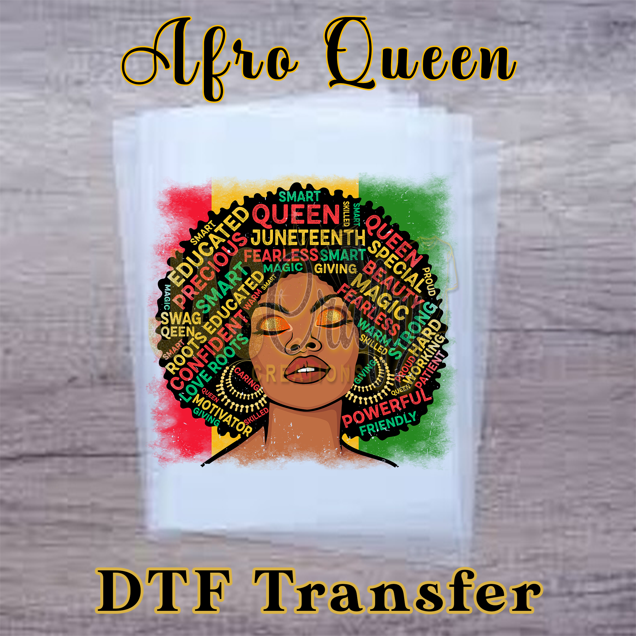 JUNETEENTH AFRO QUEEN AFFIRMATIONS READY TO PRESS TRANSFER