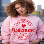 Load image into Gallery viewer, LOVE KISSES VALENTINE SWEATSHIRT
