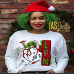 Load image into Gallery viewer, MEAN GREEN GUY HAND LPN READY TO PRESS TRANSFER
