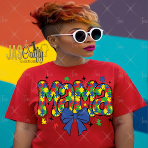 AUTISM MAMA BOW READY TO PRESS