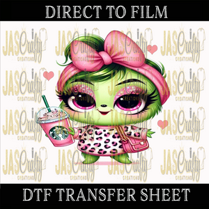 MEAN GREEN BABY GIRL READY TO PRESS TRANSFER