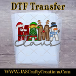 Load image into Gallery viewer, FESTIVE FAMILY CLAUS FAUX EMBROIDERY  READY TO PRESS TRANSFER

