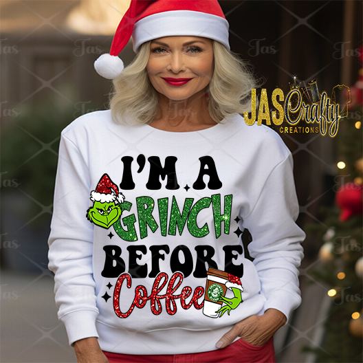 IM A MEAN GREEN GUY BEFORE COFFEE READY TO PRESS TRANSFER