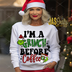 Load image into Gallery viewer, IM A MEAN GREEN GUY BEFORE COFFEE READY TO PRESS TRANSFER
