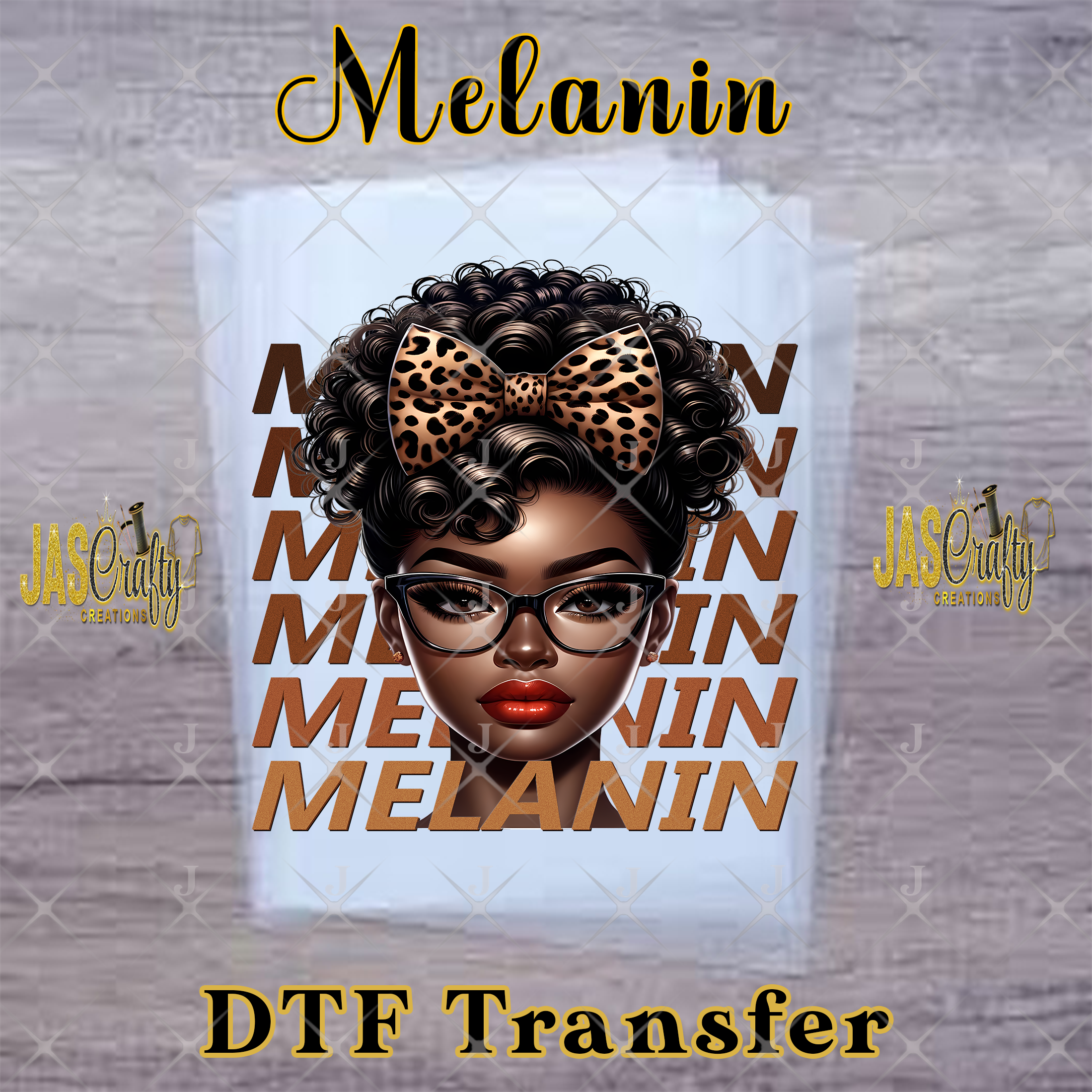 MELANIN DROPS MESSY BUN READY TO PRESS TRANSFER