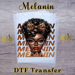 Load image into Gallery viewer, MELANIN DROPS MESSY BUN READY TO PRESS TRANSFER
