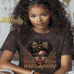 Load image into Gallery viewer, MELANIN DROPS MESSY BUN READY TO PRESS TRANSFER
