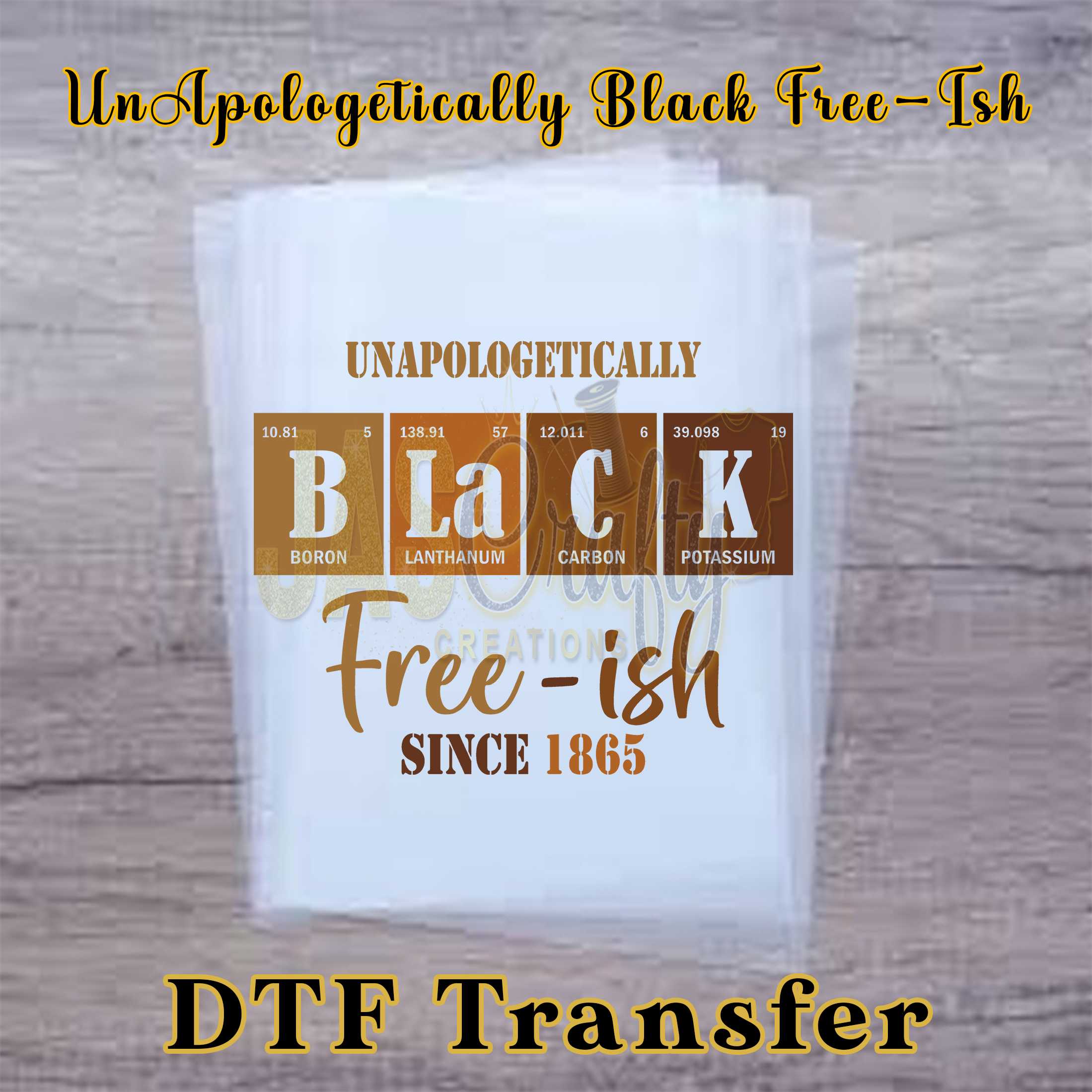 JUNETEENTH BLACK CHEMISTRY READY TO PRESS TRANSFER