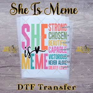 SHE MEME READY TO PRESS TRANSFER