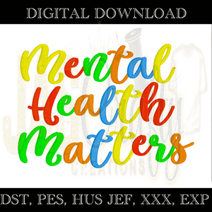 MENTAL HEALTH MATTERS' EMBROIDERY FILE