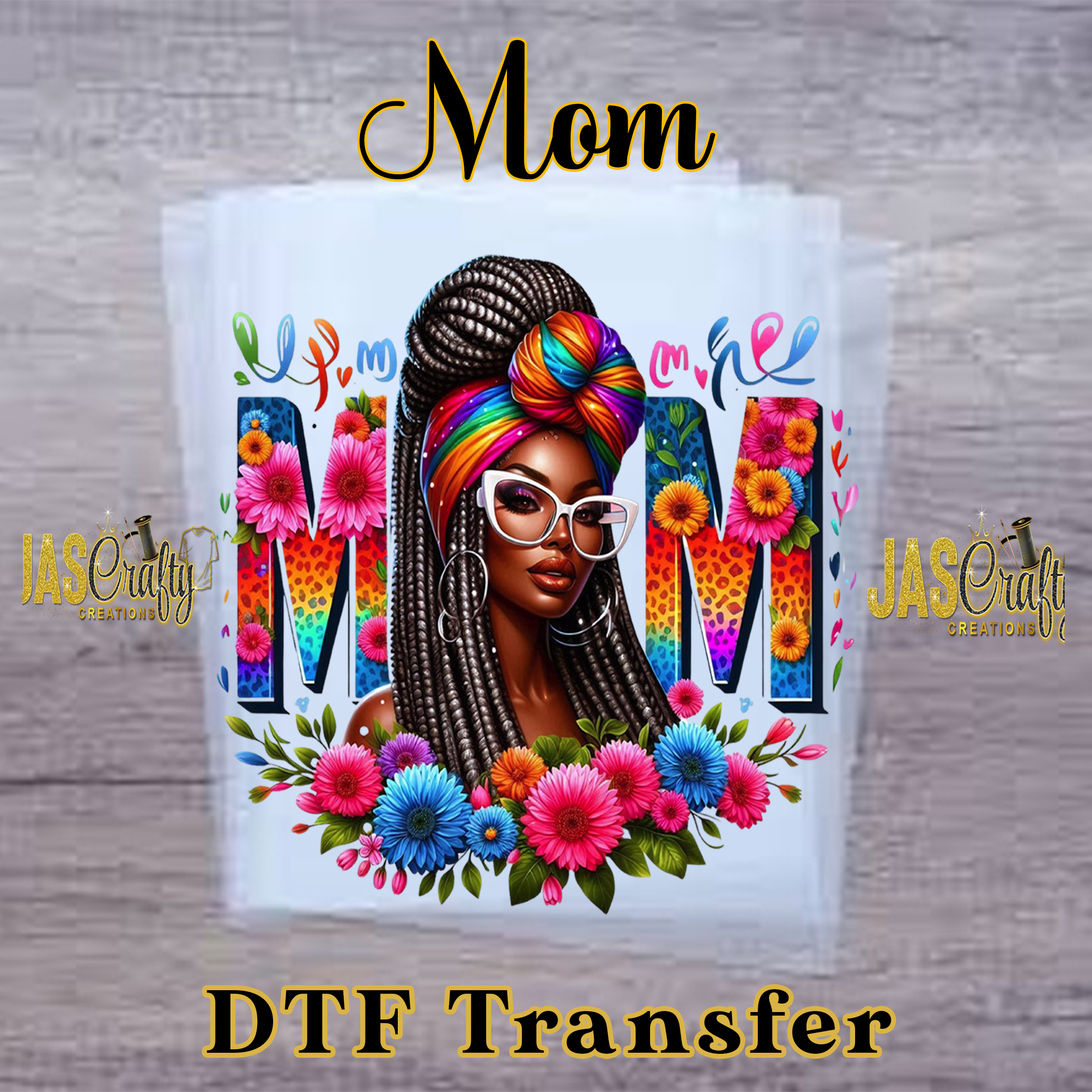 MOM FLORAL READY TO PRESS TRANSFER