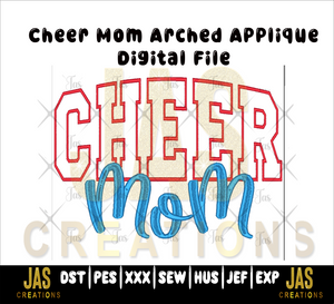 CHEER MOM VARSITY SATIN APPLIQUE DIGITAL FILE
