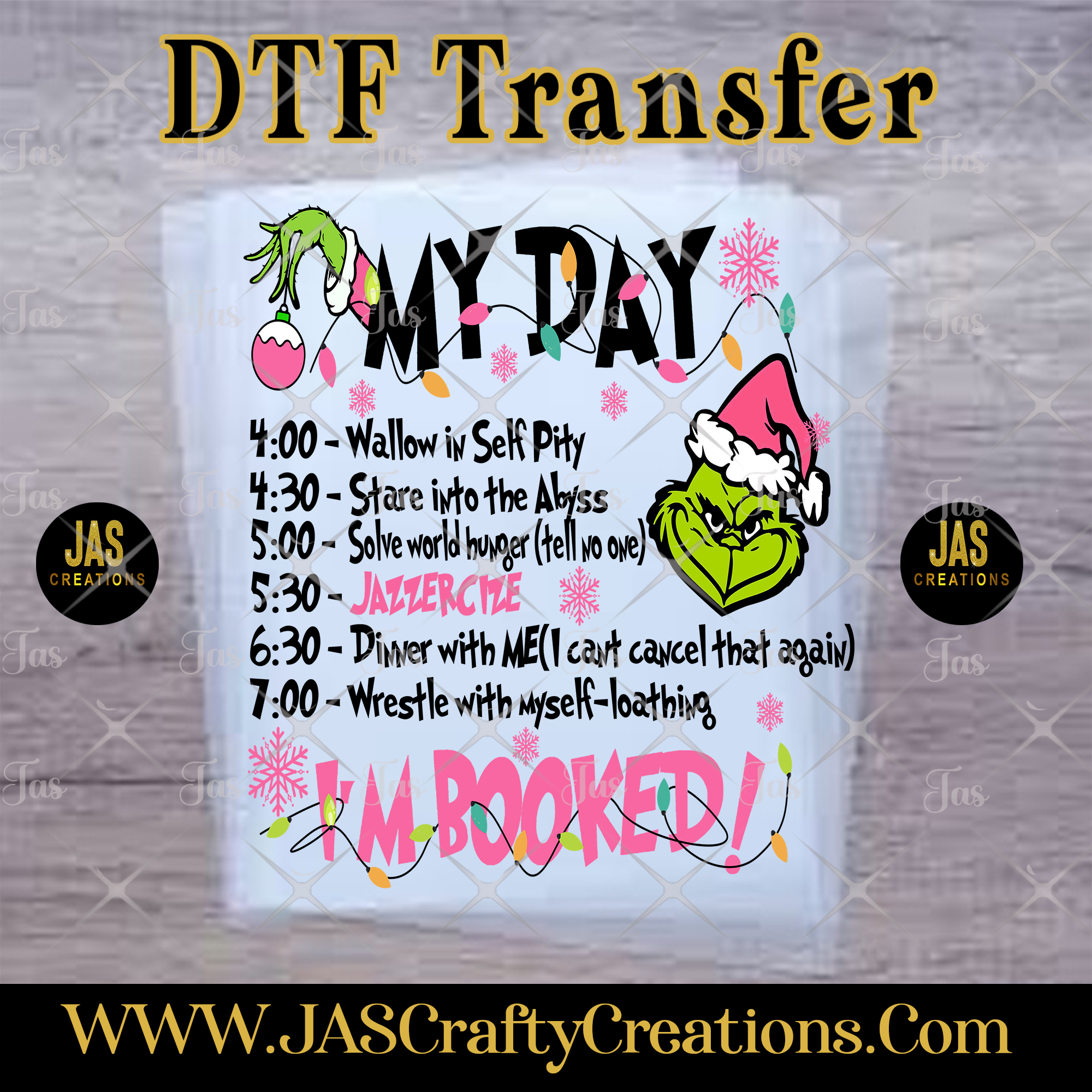 MEAN GREEN GUY MY DAY READY TO PRESS TRANSFER