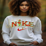 Load image into Gallery viewer, MEAN GREEN GUY SWOOSH LOGO SWEATSHIRT
