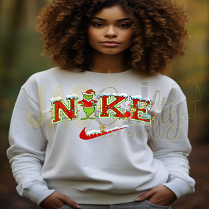 MEAN GREEN GUY SWOOSH LOGO SWEATSHIRT