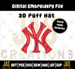 Load image into Gallery viewer, NY 3D PUFF HAT EMBROIDERY DESIGN
