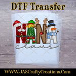 Load image into Gallery viewer, FESTIVE FAMILY CLAUS FAUX EMBROIDERY  READY TO PRESS TRANSFER
