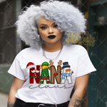 Load image into Gallery viewer, FESTIVE FAMILY CLAUS FAUX EMBROIDERY  READY TO PRESS TRANSFER
