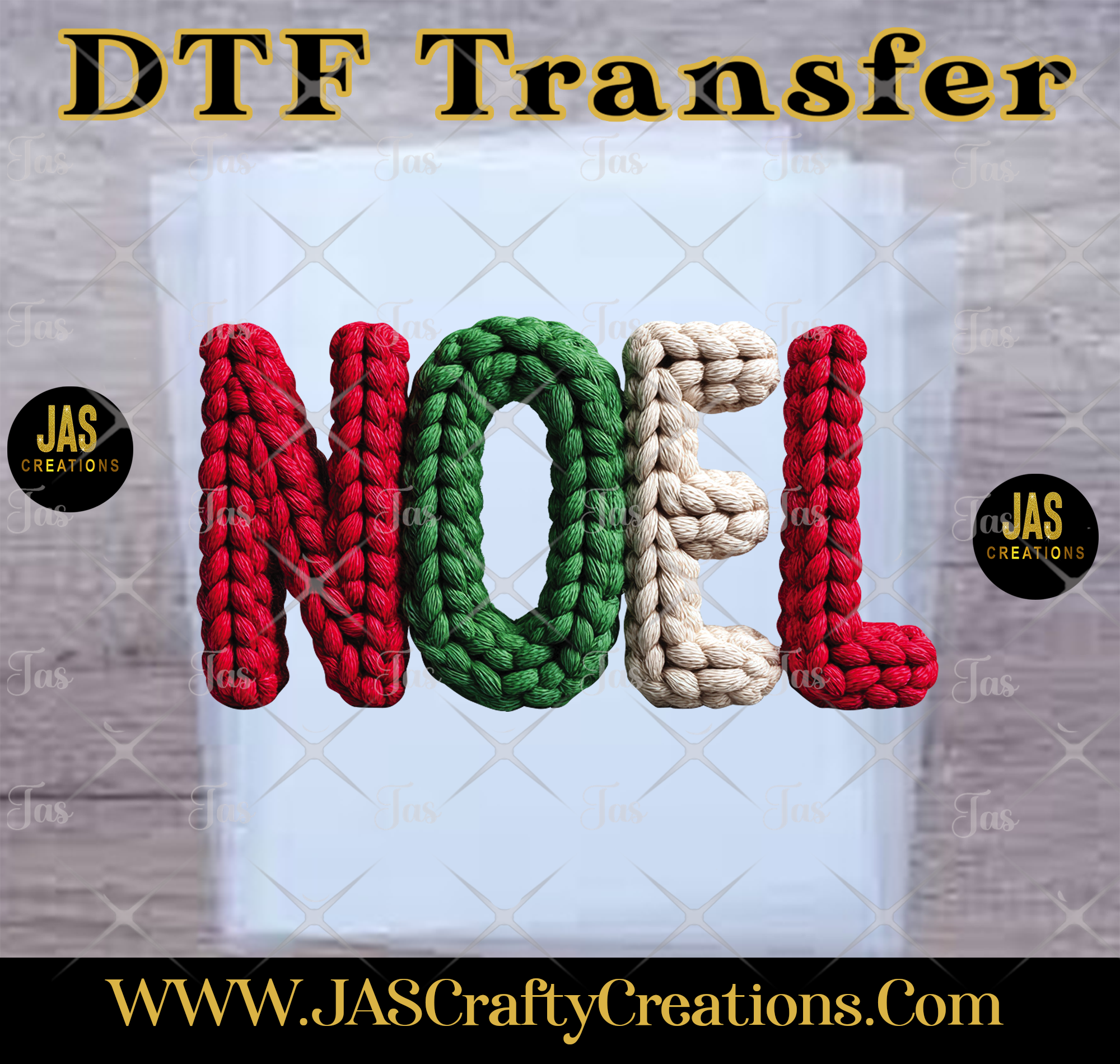 CHRISTMAS FAUX CROCHET  READY TO PRESS TRANSFERS