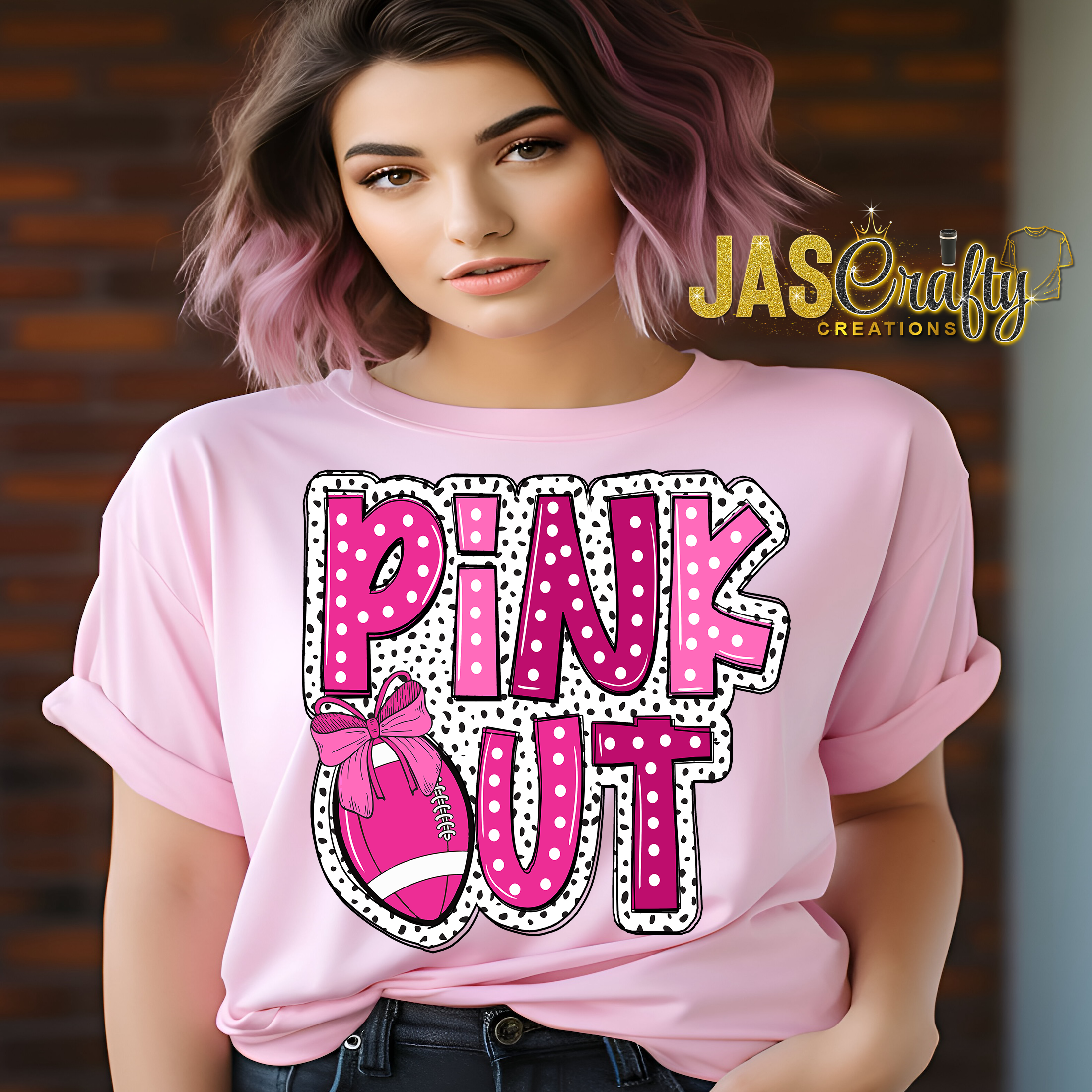 PINK OUT POLKA DOTS SHIRT
