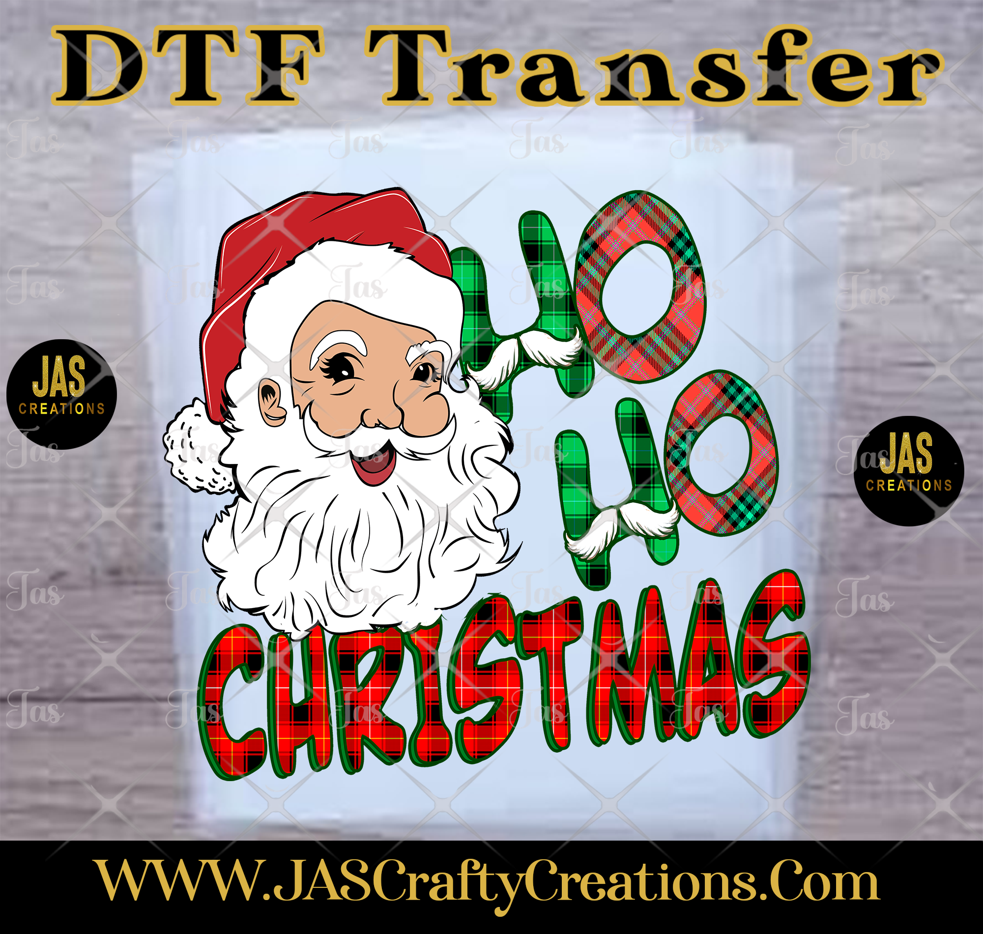 SANTA HO HO HO CHRISTMAS READY TO PRESS TRANSFER