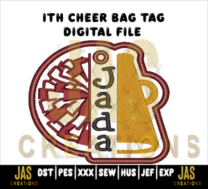 CHEER POM POM MEGAPHONE ITH BAG TAG DIGITAL FILE