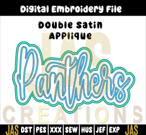 DOUBLE SATIN PANTHERS APPLIQUE DIGITAL FILE
