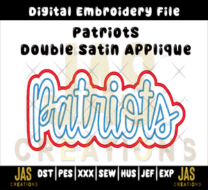 DOUBLE SATIN PATRIOTS APPLIQUE DIGITAL FILE