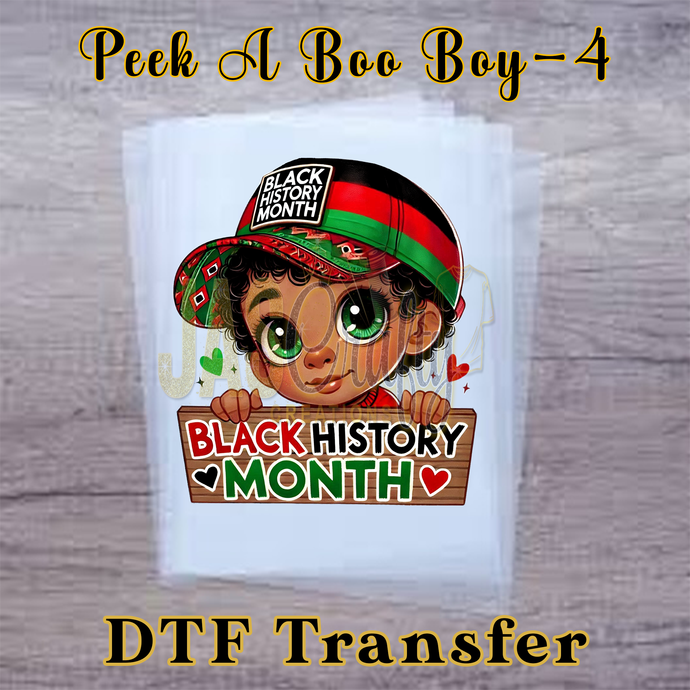 BLACK HISTORY MONTH PEEK A BOO KIDS READY TO PRESS TRANSFERS