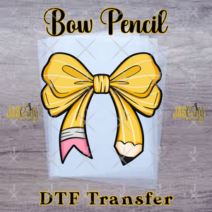BOW PENCIL YELLOW READY TO PRESS TRANSFER