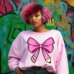 Load image into Gallery viewer, BOW PENCIL PINK READY TO PRESS TRANSFER
