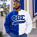 Load image into Gallery viewer, PHI BETA SIGMA TWO TONE EMBROIDERED SWEATSHIRT
