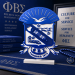 Load image into Gallery viewer, Phi Beta Sigma Sheild Desk Sign
