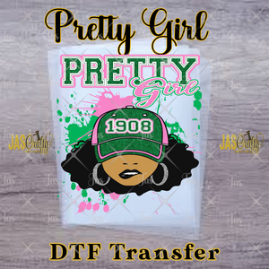 PRETTY GIRL HAT GIRL 1908 READY TO PRESS TRANSFER
