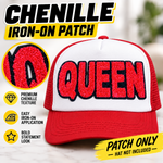 Load image into Gallery viewer, QUEEN CHENILLE IRON ON PATCH
