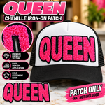 Load image into Gallery viewer, QUEEN CHENILLE IRON ON PATCH
