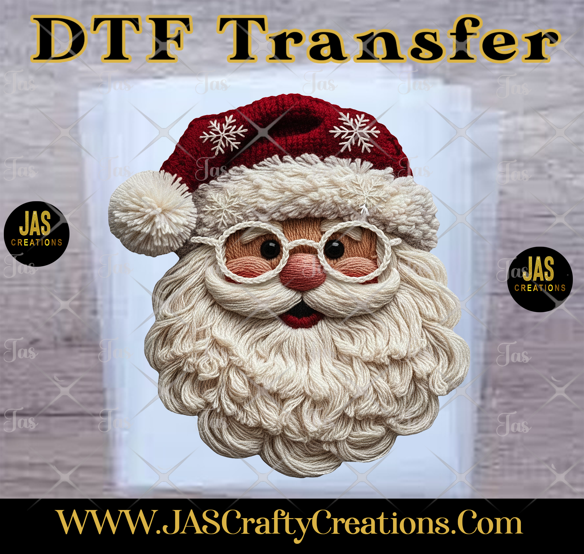 CHRISTMAS FAUX CROCHET  READY TO PRESS TRANSFERS